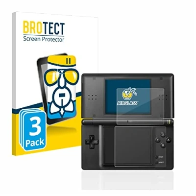 Abbildung von BROTECT Schutzglas für Nintendo DS LITE (3 Stück) Schutzfolie Panzer Folie Glas [Extrem Kratzfest 9H, Anti Fingerprint, Ultra Transparent]