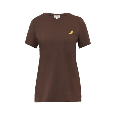 Abbildung von s.Oliver MIT Stickerei Tshirt print, Damen, Größe: 34, Mokka