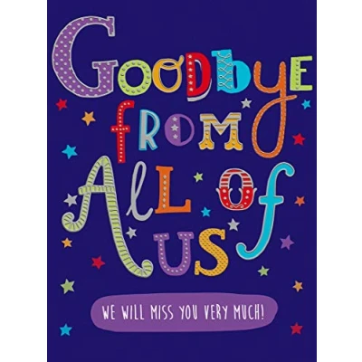 Abbildung von Piccadilly Greetings Grußkarte mit Aufschrift &quot;Big Goodbye from All of Us&quot; H 30 x B 22 cm