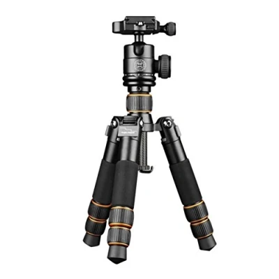 Abbildung von QZSD Q166c Stabiles, tragbares Kamera Camcorder, Kohlefaser, Einbeinstativ, Kugelkopf mit Tragetasche, für Canon, Nikon, Sony, Olympus, geeignet Reisen, Urlaub