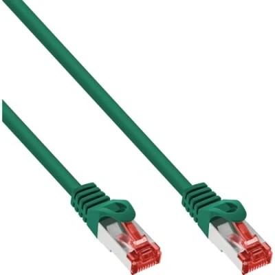 Abbildung von InLine® Patchkabel, S/FTP (PiMf), Cat.6 250MHz, PVC, Kupfer, grün, 3m