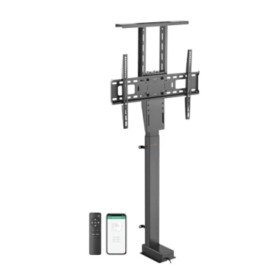 Abbildung von Mywall Motorisierter TV Lift HP63 2L zum Einbau in Möbel, Elektrisch mit Smart Home Steuerung per Tuya App+Funkfernbedienung, Möbel für 37 80 Zoll Bildschirme, Belastung bis 60 kg