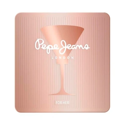 Abbildung von Pepe Jeans Addictive For Her Parfüm Damen Gift Set 2 Stück Geschenkset Frauen Eau de Parfum 80ml und Body Lotion 100ml Floral Fruchtig Duft