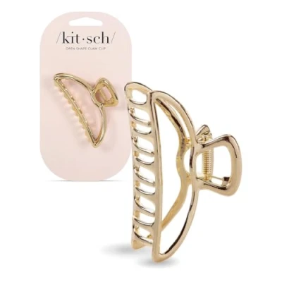 Abbildung von Kitsch Gold Metal Claw Clips Large for Thick Hair, Hair Girls, Women, Thin Women &amp; Cute