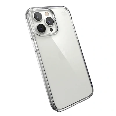 Abbildung von Speck Presidio Perfect Clear iPhone 14 Pro Max Hülle mit Microban Beschichtung (transparent)