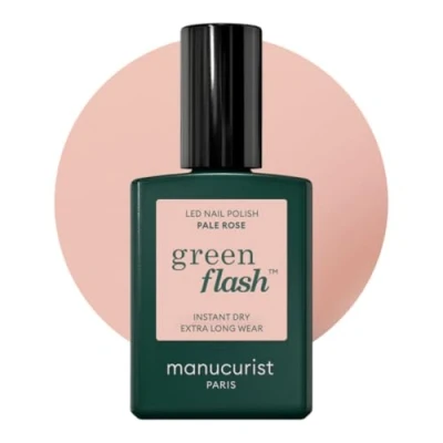 Abbildung von MANUCURIST Semi Permanenter Green Flash™ Nagellack Blassrosa Gelnagellack 12 Free Lack, 61,5% bio basiert Professionelle Maniküre 15 ml (Pale Rose)
