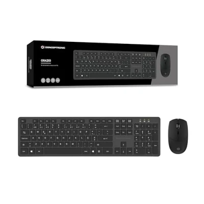 Abbildung von CONCEPTRONIC ORAZIO01PT Kabelloses Tastatur Maus Kit, Portugiesisch