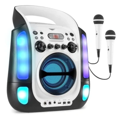 Abbildung von Fenton SBS30W tragbares Karaoke Set mit Bluetooth, CD+G und Mikrofonen