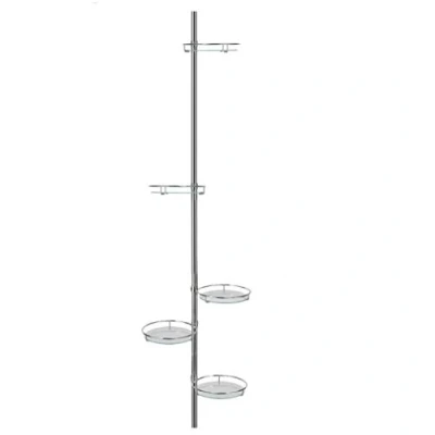 Abbildung von Teleskop Blumenregal (4 Ebenen) Blumenständer (vertikal) aus Metall und Glas, Blumenleiter draußen, Blumentreppe Metall, Pflanzenständer Garten oder Balkon Pflanzenregal