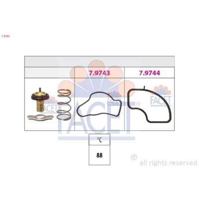 Abbildung von Thermostat, Kühlmittel FACET 7.8986