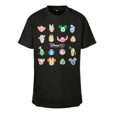 Abbildung von Mister Tee Unisex Kids MTK238 Disney 100 Faces T Shirt, Black, 158/164