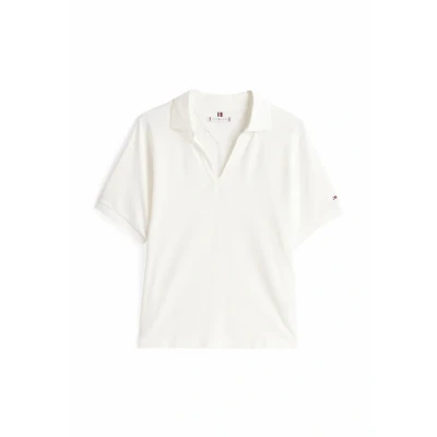 Abbildung von Tommy Hilfiger Poloshirt, Damen, Größe: Medium, Ecru