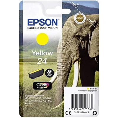 Abbildung von Epson 24 gelb tintenpatrone 4,6ml C13T24244012 original