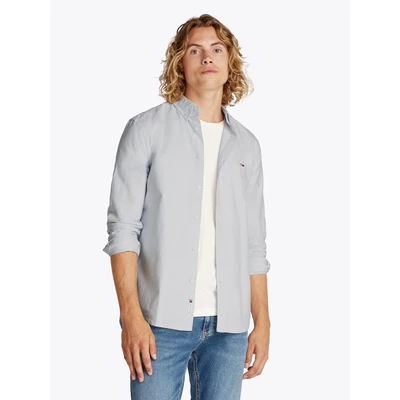 Abbildung von Tommy Jeans SLIM Stripe Shirt Hemd Colorado blue, Herren, Größe: Medium, blue