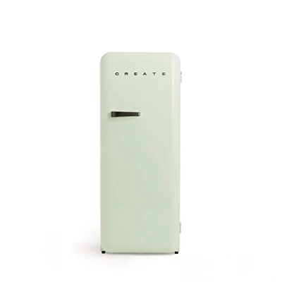 Abbildung von CREATE / RETRO FRIDGE 150 SCHWARZ/Kühlschrank mit Gefrierfach 281L in Pastellgrün, Griff Schwarz 102W, niedriger Energieverbrauch, 150cm, 3 Ablagen, Temperaturregelung,60x60x150cm