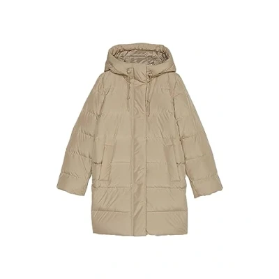 Abbildung von Marc O&#039;Polo Denim MIDI Responsible Puffer WITH HOOD WELT Pockets Sideseam Slits Daunenmantel, Damen, Größe: Small, Pumice stone