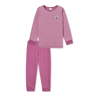 Abbildung von Schiesser Natural LOVE Pyjama für Kinder, Größe: 92, Rosa weiss
