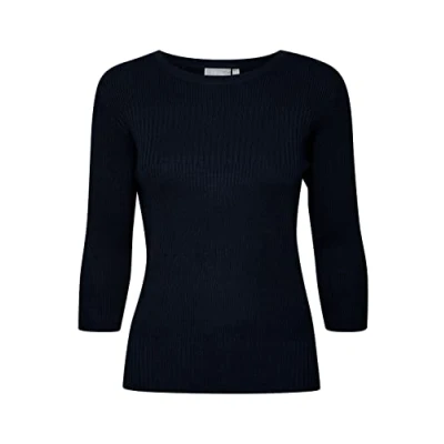 Abbildung von Fransa Frfeganic Strickpullover, Damen, Größe: Large, Navy blazer