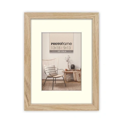 Abbildung von Fotorahmen ZEP Malmö natur 15x20/20x30 Holz mit Passepartout V4523N