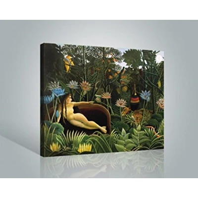 Abbildung von 1art1 Henri Rousseau Poster Der Traum, 1910 Bilder Leinwand Bild Auf Keilrahmen XXL Wandbild Kunstdruck Als Leinwandbild 50x40 cm