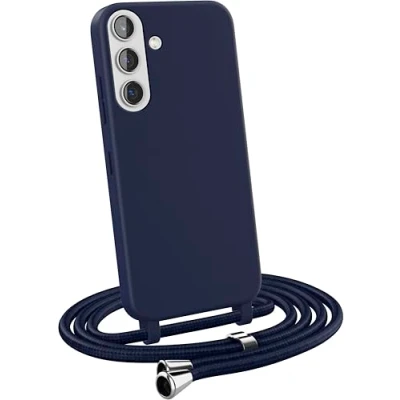 Abbildung von MyGadget Handykette für Samsung Galaxy S24 Plus [ Hülle mit verstellbaren Band ] TPU Handyhülle Handyband zum Umhängen Kordel Schnur Case Schutzhülle Lila