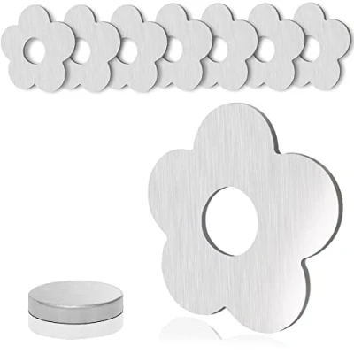 Abbildung von Aongray 8 stück Magnet Tischdeckenbeschwerer, Extra schwer Blume Magnetische Tischdeckenhalter,Tischtuchklammer aus Edelstahl für Draußen Tischdecke Gardinen