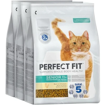Abbildung von PERFECT FIT™ Katze Beutel Senior 11+ mit Huhn 3x2,8kg