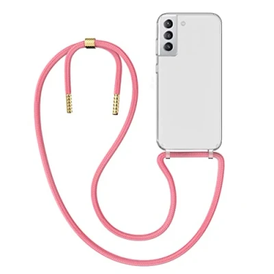 Abbildung von MyGadget Handykette für Samsung Galaxy S21 [ Hülle mit Band abnehmbar &amp; verstellbar ] Handyhülle Handyband zum Umhängen Schnur Case Schutzhülle Rosa