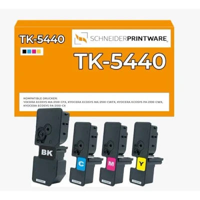 Abbildung von Schneider Printware 4 Toner kompatibel mit Kyocera TK 5440 für ECOSYS MA2100 PA2100 MA2100cfx MA2100cwfx PA2100cwx PA2100cx (4er,Pack,Schwarz,Cyan,Magenta,Yellow)