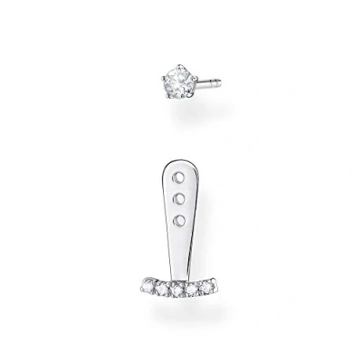 Abbildung von Thomas Sabo Einzel Ohrstecker weiße Steine Silber 925 Sterling H2152 051 14