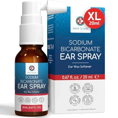 Abbildung von Medi Grade Ohrenschmalz Entferner Spray Natürlicher Natriumbikarbonat Ohrenreiniger für Blockierte Ohren, Ohrenschmalzentfernung 20ml Flasche mit über 50 Ohren Einfache Anwendung