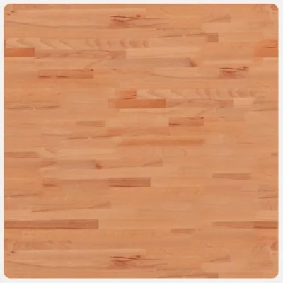 Abbildung von vidaXL Tischplatte, Quadratisch Holzplatte mit 4 abgerundeten Ecken, Holztischplatte Ersatzplatte für Couchtisch, Massivholztischplatte Platte, 80x80x2,5 cm Massivholz Buche
