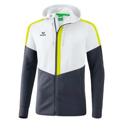 Abbildung von Erima Herren Squad Trainings Jacke, weiß/Slate Grey/Bio Lime, M