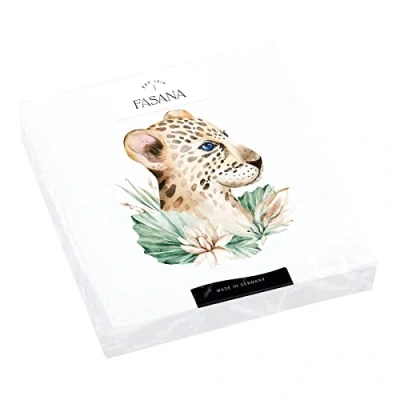 Abbildung von Fasana Papierserviette 20 Servietten Tropical Leopard 33x33cm, (20 St)