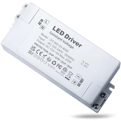 Abbildung von REYLAX LED Transformator 12V 60W, Elektronischer Treiber, 5A Trafo 230V Auf DC Schalt Niedervolttrafo, Konstantspannungs Netzteil für Lampen Nicht Dimmbar 120x50x30mm