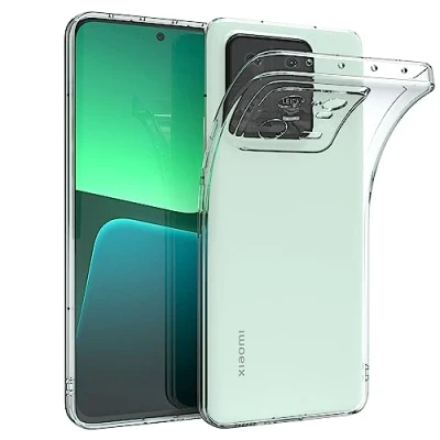 Abbildung von EAZY CASE Hülle kompatibel mit Xiaomi 13 Pro Schutzhülle Silikon, Ultra dünn, Slimcover, Handyhülle, Silikonhülle, Backcover, Durchsichtig, Klar Transparent