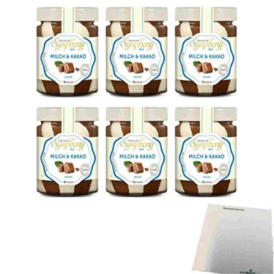 Abbildung von Brinkers Chocolate Symphony No 4 Mousse Milch &amp; Schokolade 6er Pack (6x210g Glas) + usy Block