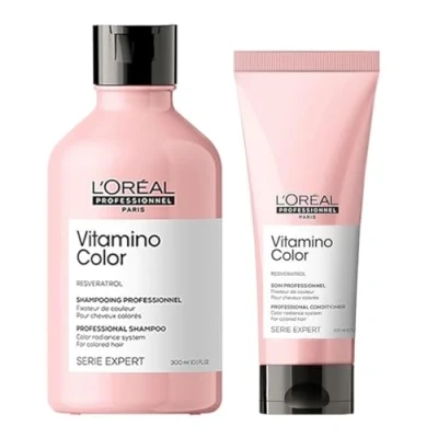 Abbildung von L&#039;ORÉAL L&#039;Oreal Professionnel Serie Expert DUO Vitamino Color Shampoo 300ml und Conditioner 200ml