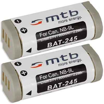 Abbildung von 2X Akku NB 9L für Canon Ixus 500 HS, 510 1100 HS/PowerShot N / SD4500 is... (s. Liste)