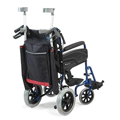 Abbildung von NRS Healthcare Wheelyscooter Reflective Wheelchair Scooter Gehstock/Krückentasche, Schwarz &amp; Burgund