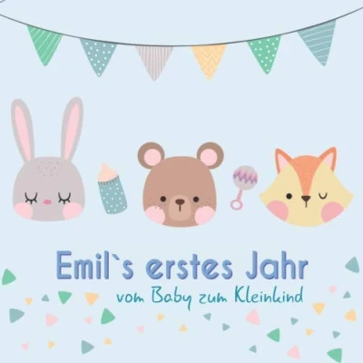 Abbildung von Emil`s erstes Jahr vom Baby zum Kleinkind: Babyalbum für Jungen Ausfüllen das erste Lebensjahr