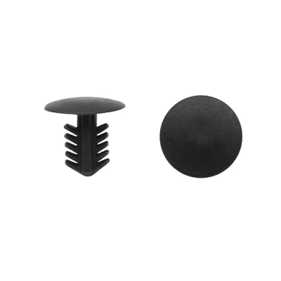 Abbildung von sourcing map 30 Stk 6mm Schwarz Loch Durchm. Plastik Nieten Verschluss Klammer Auto de