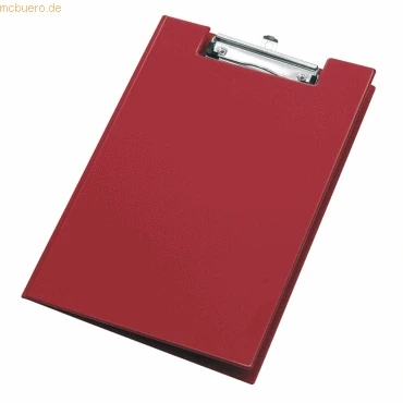 Abbildung von VELOFLEX 4804020 Clipboard DIN A4, mit Deckel, PVC, aufklappbares Klemmbrett, Schreibplatte, weinrot