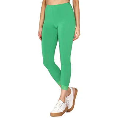 Abbildung von Merry Style Damen 7/8 Leggings mit Spitze MS10 342(Grün,XXL)
