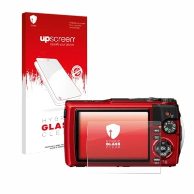 Abbildung von upscreen Schutzglas für Olympus OM System Tough TG 7 Schutzfolie, Glas Folie [Klar, 9H Panzerschutz, Anti Fingerprint]