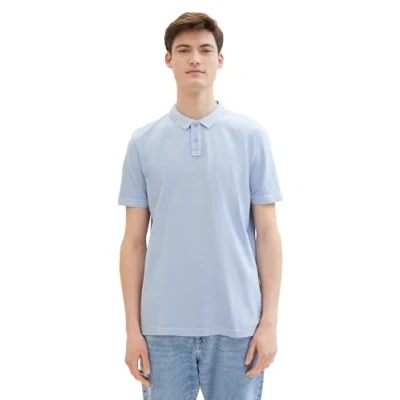 Abbildung von TOM TAILOR Denim Herren Poloshirt im Washed Look, Brunnera Blue, XS