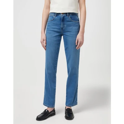 Abbildung von Wrangler Jeans Straight Leg, Damen, Größe: 32x34, Aurelia