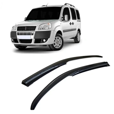 Abbildung von Rumplex Windabweiser Luftabweiser Regenabweiser Seitenfensterabweiser Kompatibel mit Fiat Doblo I 2000 2012 Autofenster Regenschutz Anklebbare Deflektoren 2 Stück