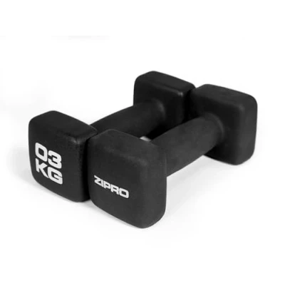 Abbildung von Zipro Hanteln, rutschfestes Kurzhanteln 2er Set, Neopren Dumbbell Gewichte 3 kg, Home Gym, Krafttraining zuhause, viereckige Form