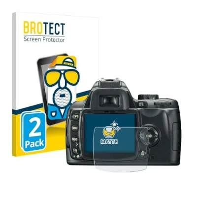 Abbildung von BROTECT Entspiegelungs Schutzfolie für Nikon D60 (2 Stück) Matte Displayschutz Folie, Anti Reflex, Fingerprint